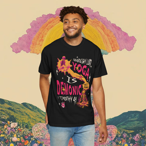 Yoga is Demonic Garment-Dyed T-shirt