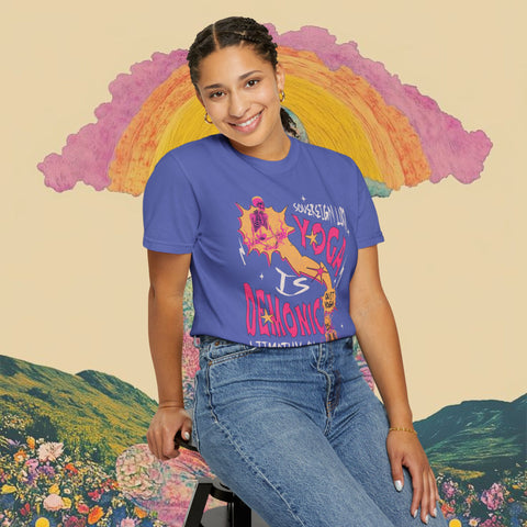 Yoga is Demonic Garment-Dyed T-shirt