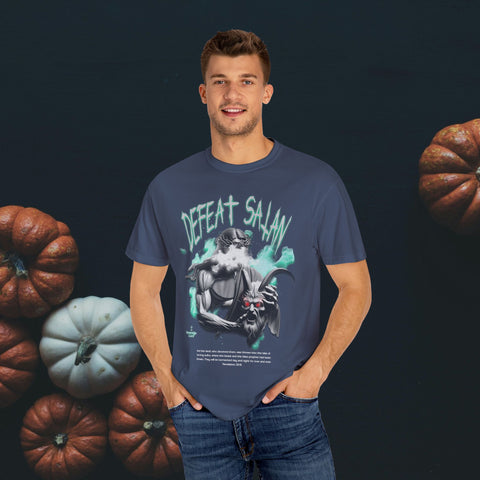 Defeat Satan Garment-Dyed T-shirt