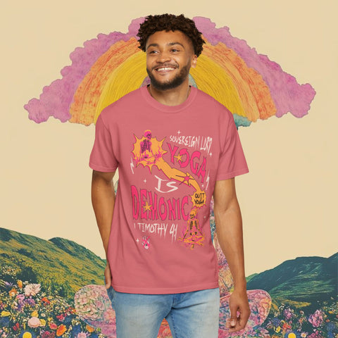 Yoga is Demonic Garment-Dyed T-shirt