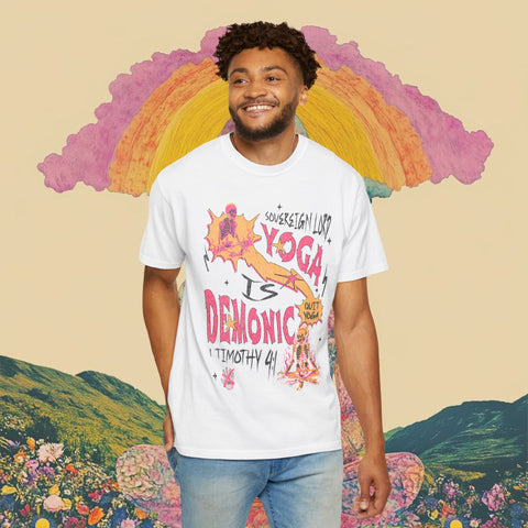 Yoga is Demonic Garment-Dyed T-shirt