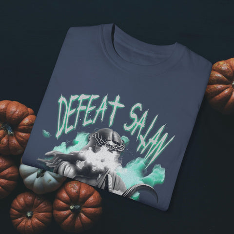 Defeat Satan Garment-Dyed T-shirt