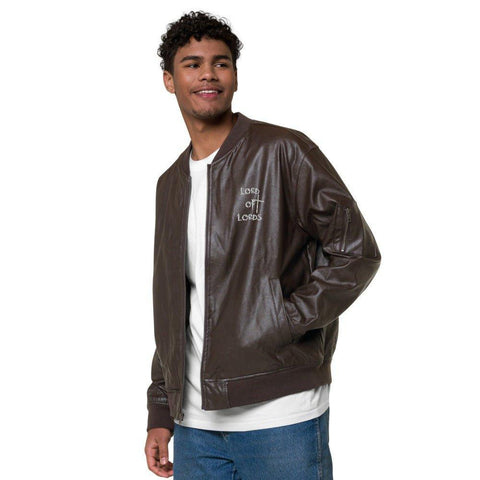 Lord of Lords Leather Bomber Jacket - Lord of Lords