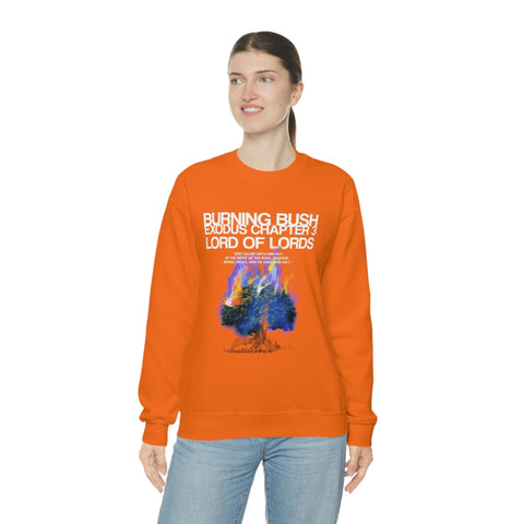 Unisex Burning Bush Heavy Blend™ Crewneck Sweatshirt - Lord of LordsSweatshirt