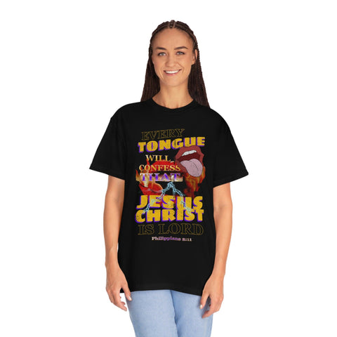 Unisex Vintage Philippians 2:11 Garment-dyed Tee - Lord of LordsT-Shirt