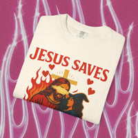 Jesus Saves Witches Garment-Dyed T-shirt