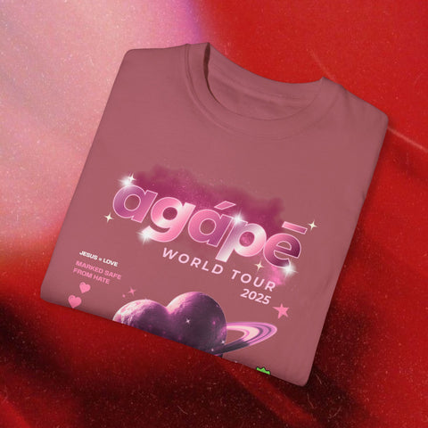 Agape World Tour Garment-Dyed T-shirt