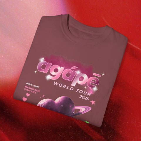 Agape World Tour Garment-Dyed T-shirt