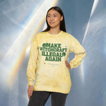 Make Witchcraft Illegal Again Color Blast Crewneck Sweatshirt