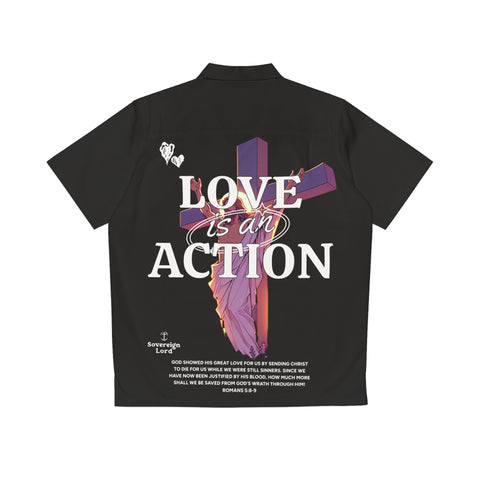 Love is an Action Button Down Shirt