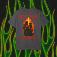 Jesus Saves Witches Garment-Dyed T-shirt
