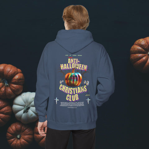 Anti-Halloween Club Garment-Dyed Hoodie