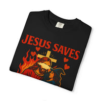 Jesus Saves Witches Garment-Dyed T-shirt