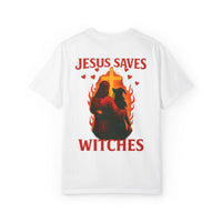 Jesus Saves Witches Garment-Dyed T-shirt
