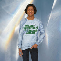 Make Witchcraft Illegal Again Color Blast Crewneck Sweatshirt