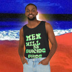 Men Will be Suicide Free Garment-Dyed Tank Top