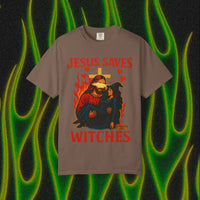 Jesus Saves Witches Garment-Dyed T-shirt