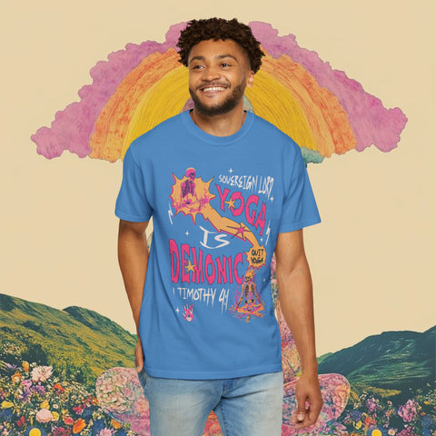 Yoga is Demonic Garment-Dyed T-shirt