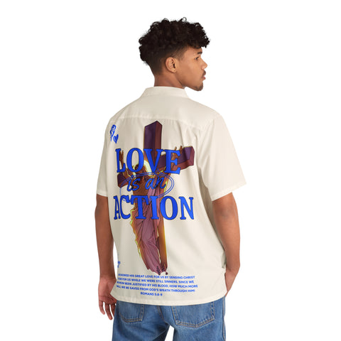 Love is an Action Button Down Shirt