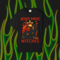 Jesus Saves Witches Garment-Dyed T-shirt