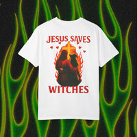 Jesus Saves Witches Garment-Dyed T-shirt