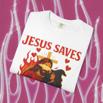 Jesus Saves Witches Garment-Dyed T-shirt