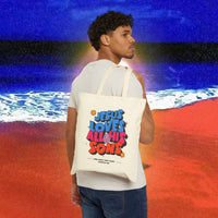 Jesus Loves all his sons Cotton Canvas Tote Bag
