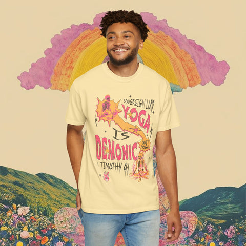 Yoga is Demonic Garment-Dyed T-shirt