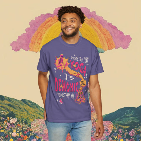 Yoga is Demonic Garment-Dyed T-shirt