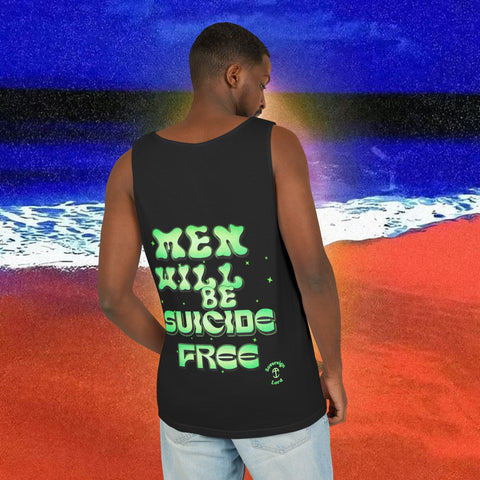 Men Will be Suicide Free Garment-Dyed Tank Top