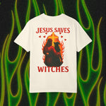 Jesus Saves Witches Garment-Dyed T-shirt