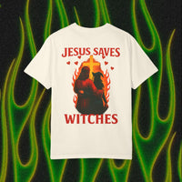 Jesus Saves Witches Garment-Dyed T-shirt