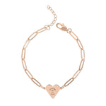 Sovereign Lord Paperclip Heart Bracelet