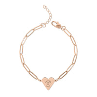 Sovereign Lord Paperclip Heart Bracelet