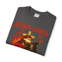 Jesus Saves Witches Garment-Dyed T-shirt