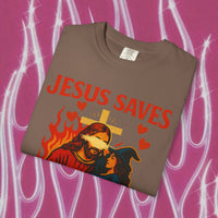 Jesus Saves Witches Garment-Dyed T-shirt