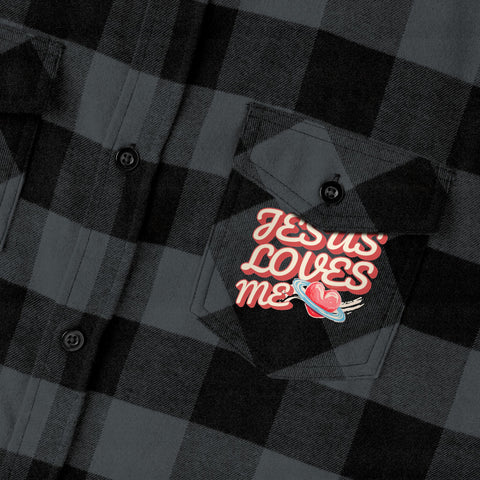 Jesus Loves me No Cap Flannel Shirt