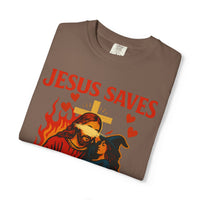 Jesus Saves Witches Garment-Dyed T-shirt