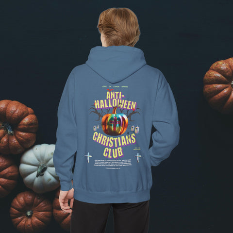 Anti-Halloween Club Garment-Dyed Hoodie