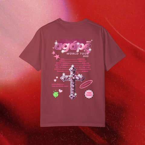 Agape World Tour Garment-Dyed T-shirt