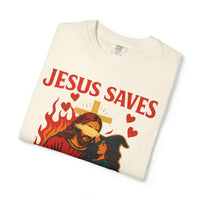 Jesus Saves Witches Garment-Dyed T-shirt