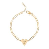 Sovereign Lord Paperclip Heart Bracelet