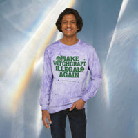 Make Witchcraft Illegal Again Color Blast Crewneck Sweatshirt