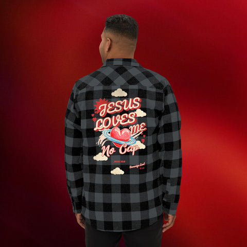 Jesus Loves me No Cap Flannel Shirt