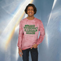 Make Witchcraft Illegal Again Color Blast Crewneck Sweatshirt