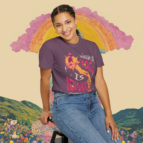 Yoga is Demonic Garment-Dyed T-shirt
