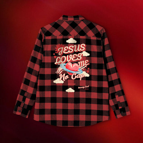 Jesus Loves me No Cap Flannel Shirt