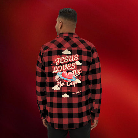 Jesus Loves me No Cap Flannel Shirt