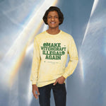 Make Witchcraft Illegal Again Color Blast Crewneck Sweatshirt
