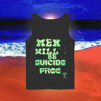 Men Will be Suicide Free Garment-Dyed Tank Top